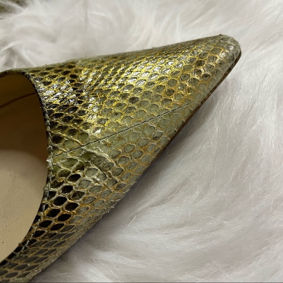 Jimmy Choo Snake-print Leather Kitten Heel - Picture 4 of 11
